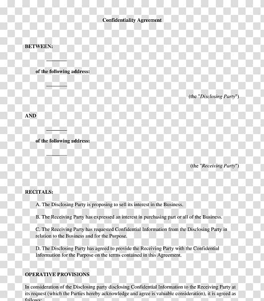 Document Business Letter of intent Hotel Form, Business transparent background PNG clipart