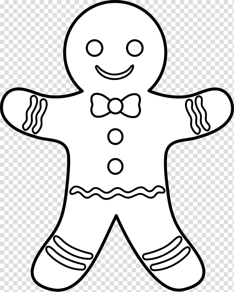 The Gingerbread Man Gingerbread house Coloring book, Outline Paper transparent background PNG clipart