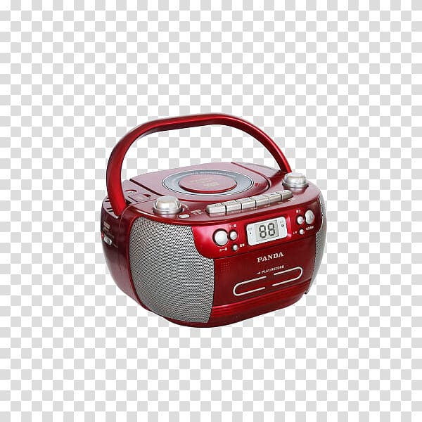 Giant panda DVD player MP3 player, Multi-function DVD player red panda transparent background PNG clipart