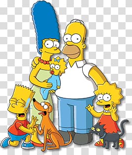 The Simpson family graphic, The Simpsons Family transparent background PNG clipart