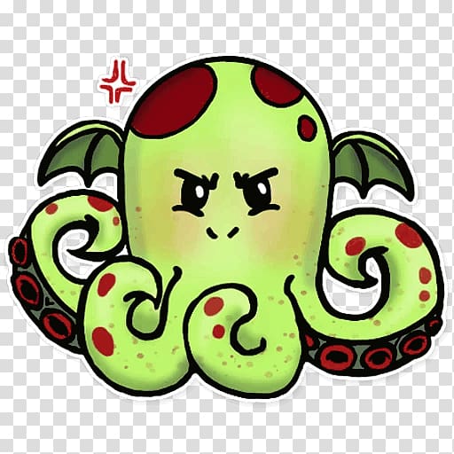 Octopus The Call of Cthulhu Sticker Telegram, cthulu transparent background PNG clipart