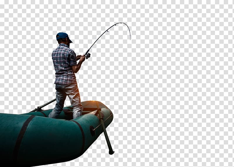 man standing on boat while fishing illustration, Fishing rod Angling Fishing lure, Fishing man transparent background PNG clipart