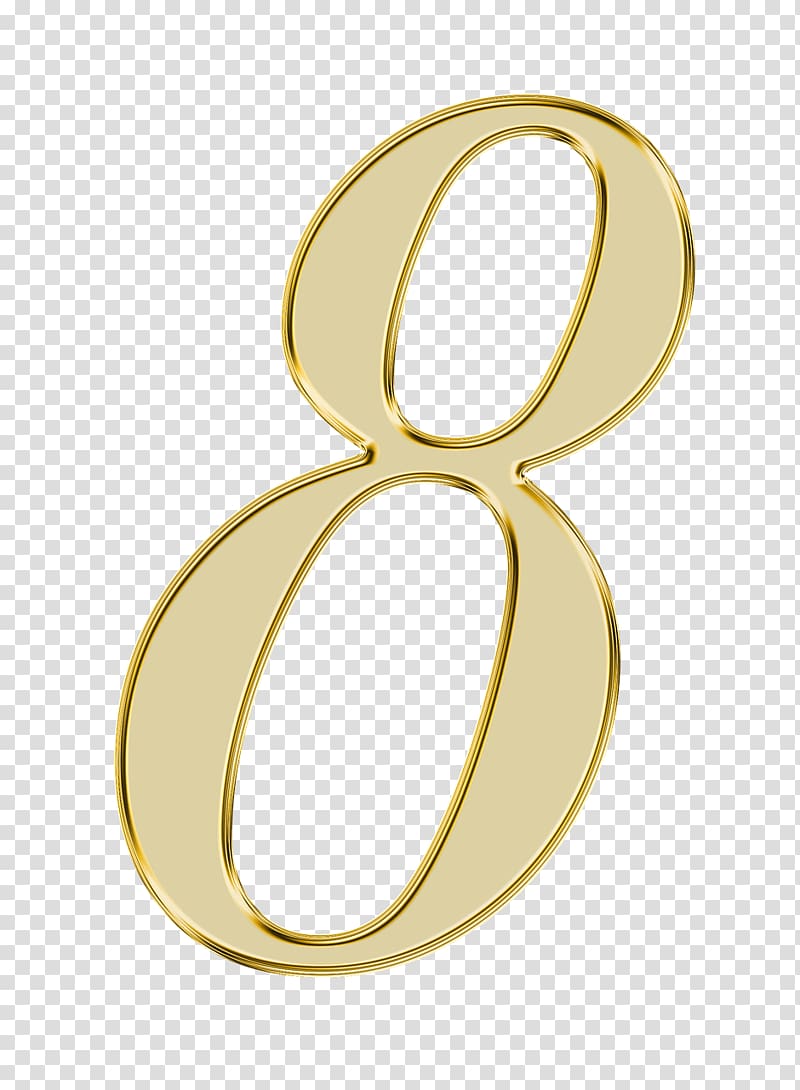 gold number 8 , Number 8 Golden transparent background PNG clipart