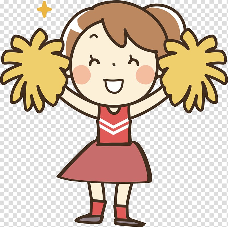 Cheerleading Uniforms Cartoon , Cheerleader transparent background PNG clipart