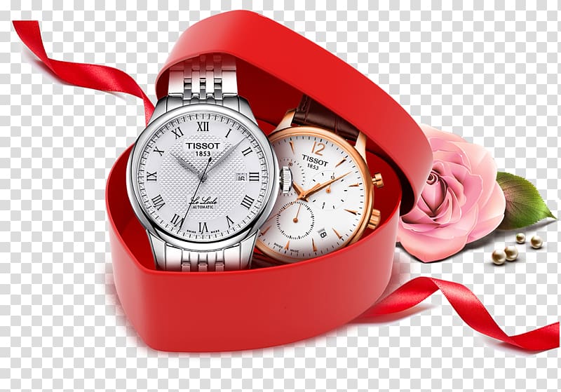 Banner Poster Advertising, Red love gift box watch decoration pattern transparent background PNG clipart