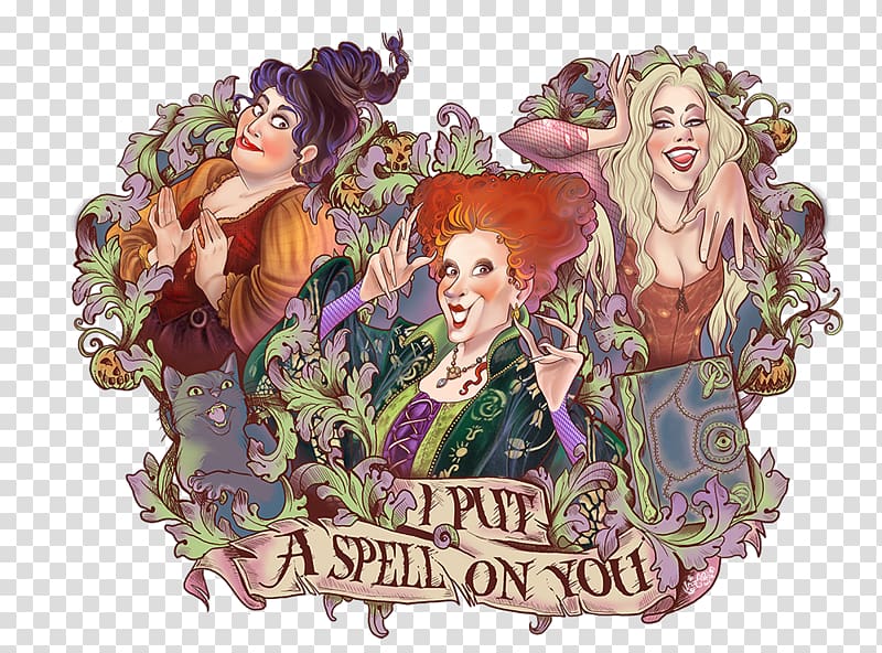 I put a spell on you illustration, Billy Butcherson Thackery Binx Witchcraft Film, witch transparent background PNG clipart