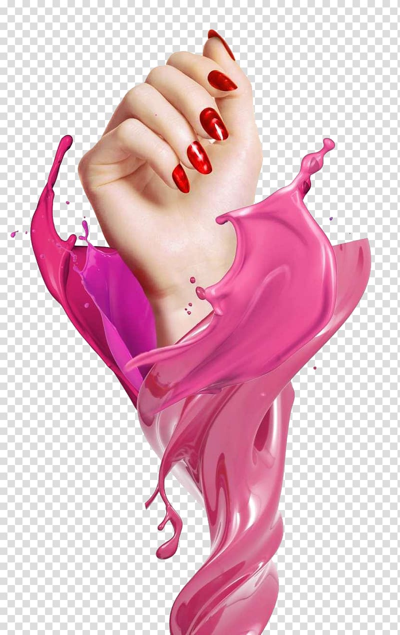 pink manicure, Nail art Poster Gel nails Artificial nails, Colorful Nail transparent background PNG clipart