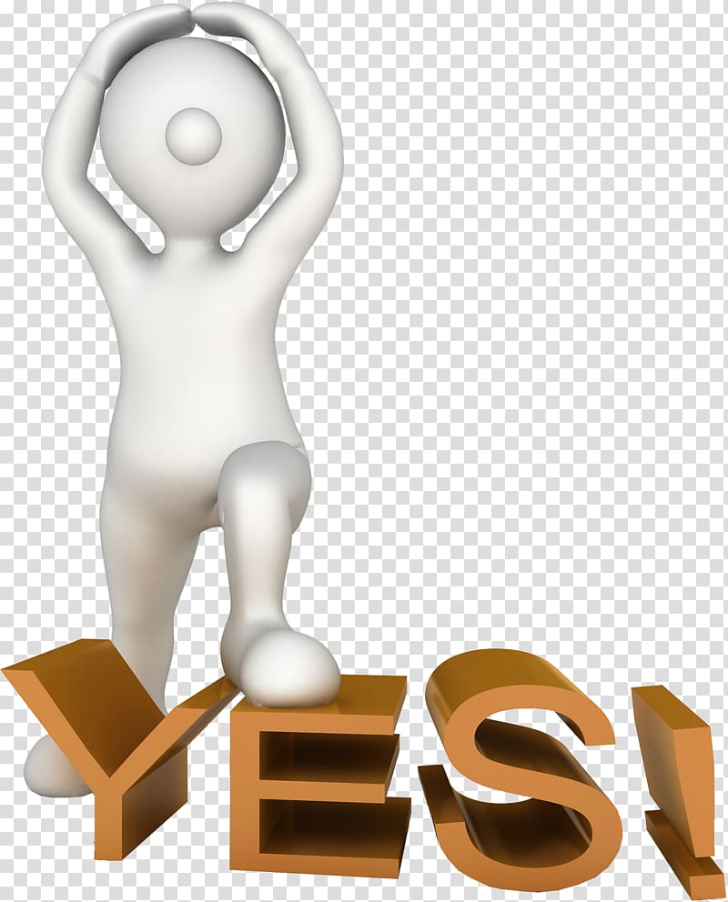 3D computer graphics , Yes on the cartoon transparent background PNG clipart