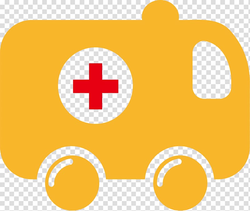 Ambulance Icon, Yellow ambulance transparent background PNG clipart