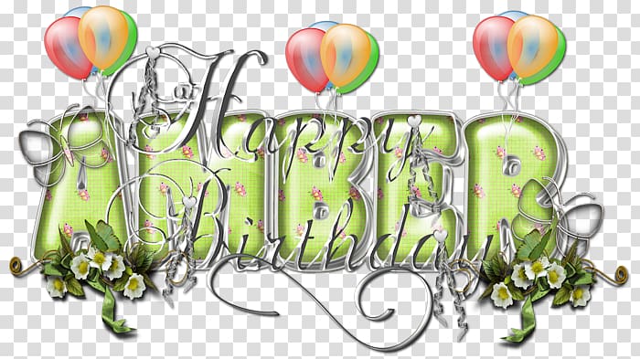 Balloon Font, happy birthday glitter transparent background PNG clipart