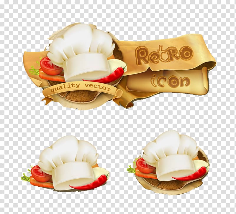 Cooking Chefs uniform, Stereo chef hat transparent background PNG clipart