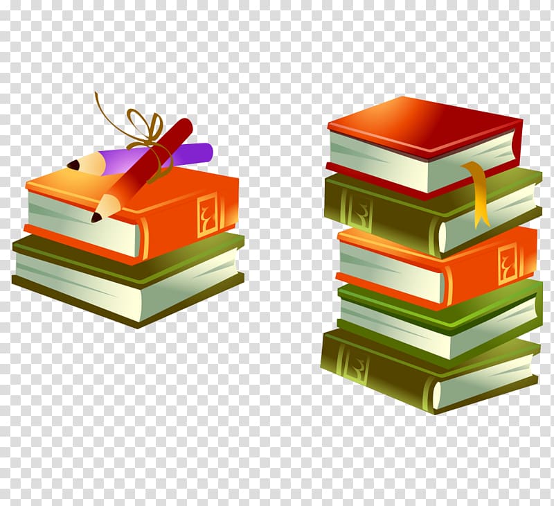 academic books illustration, Colored pencil Drawing Book, Hand-painted color pencil cartoon books transparent background PNG clipart