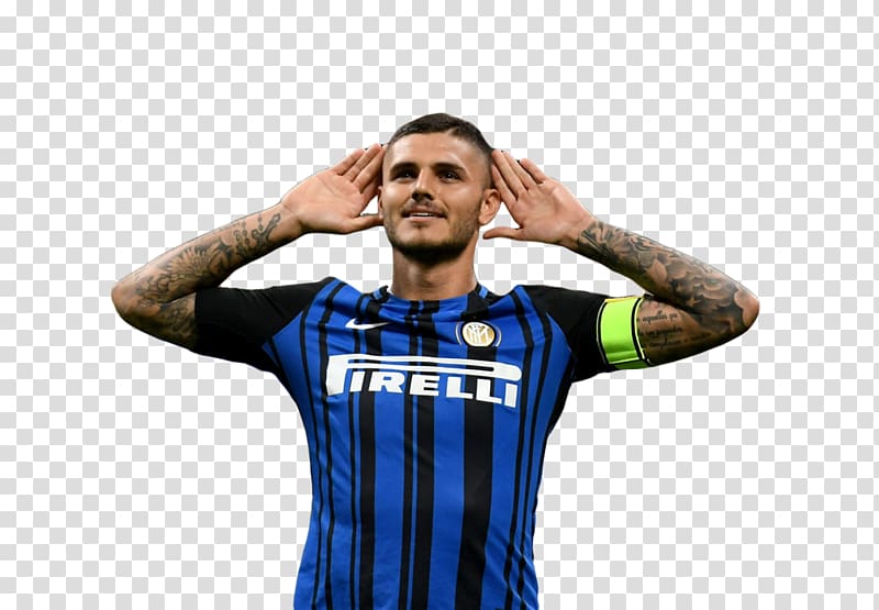 Inter Milan Football player Rendering T-shirt Render 2018, icardi transparent background PNG clipart
