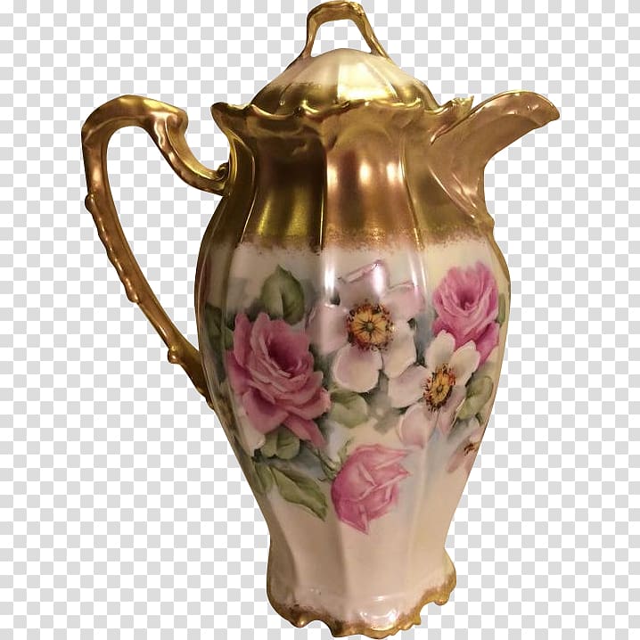 Jug Vase Porcelain Pitcher Teapot, hand painted teapot transparent background PNG clipart