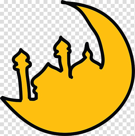 Ramadan Symbols of Islam Mosque Icon, Stick figure Moon Castle transparent background PNG clipart