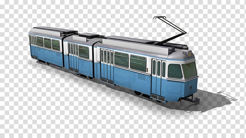 Tram Train Railroad car Passenger car Transport, trains transparent background PNG clipart