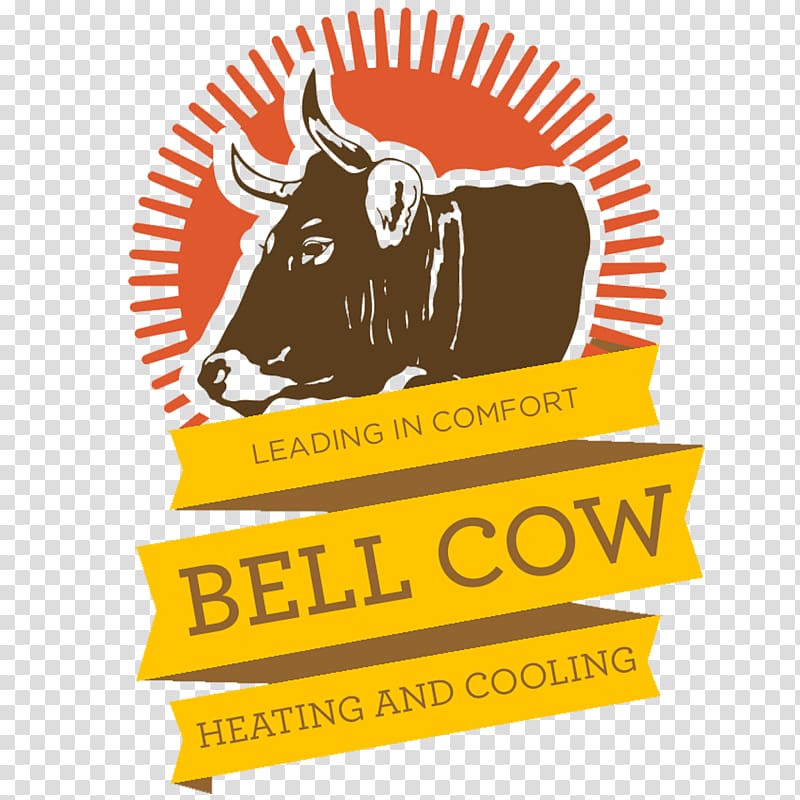Cattle Bell Cow HVAC Bell Cow Heating and Cooling Furnace Home repair, ribbon parcel transparent background PNG clipart