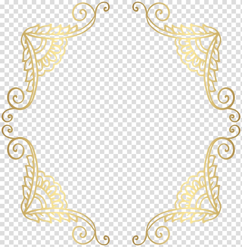 rectangular brown frame illustration, Gold frame , Golden Border transparent background PNG clipart