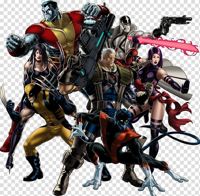 Wolverine Cable Deadpool X-Force Psylocke, MARVEL transparent background PNG clipart