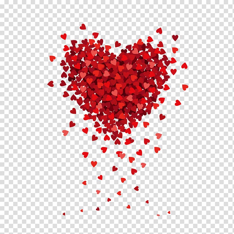 red heart illustration, Valentines Day Greeting card Wish Heart Happiness, Hearts transparent background PNG clipart