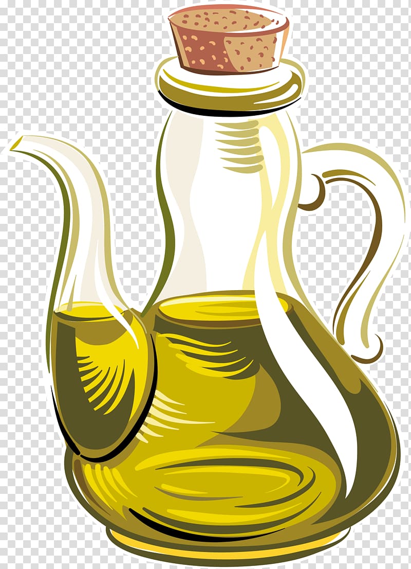 Olive oil Food, Cartoon oil pot transparent background PNG clipart