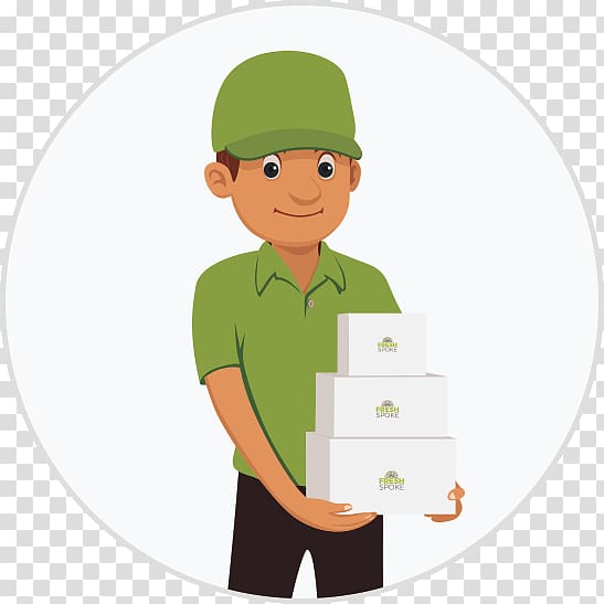 Delivery Man, fresh food distribution transparent background PNG clipart