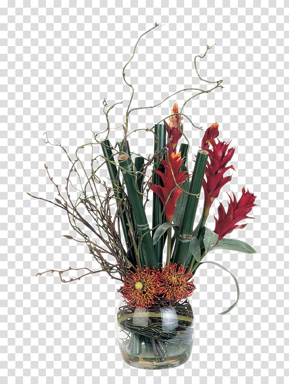 Floral design Vase Artificial flower Plant, Red flower vase decorated soft furnishings installed transparent background PNG clipart
