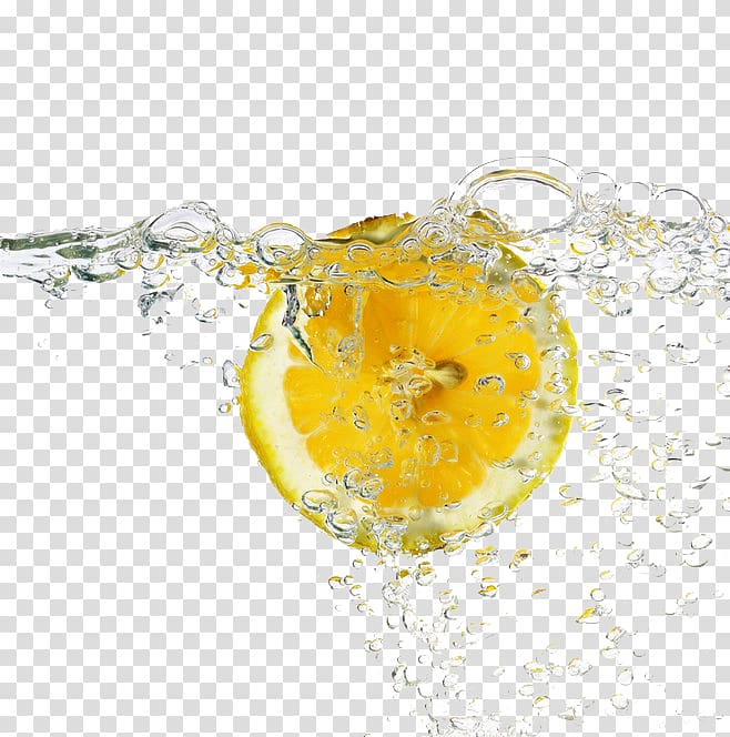 slice of citrus fruit on body of water, Lemon juice Water Drinking, Lemon water transparent background PNG clipart