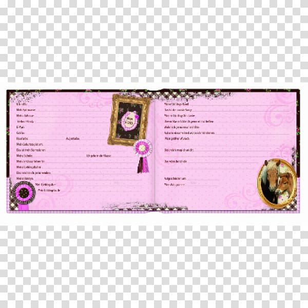 Coppenrath Text Frames Pink M Girlfriend, Horse Hound transparent background PNG clipart