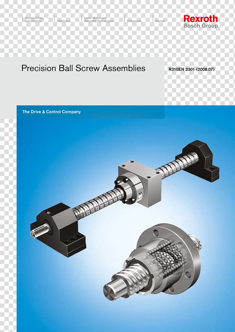 Ball screw Leadscrew Bosch Rexroth Linear-motion bearing, ball transparent background PNG clipart