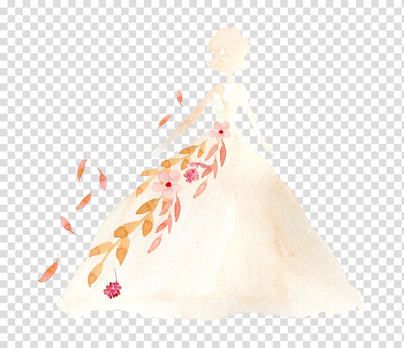 woman in wedding gown illustration, Wedding dress Clothing, Wedding dress transparent background PNG clipart