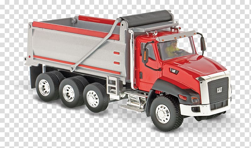 Caterpillar Inc. Cat CT660 Dump truck Die-cast toy, dump truck transparent background PNG clipart