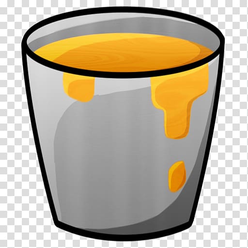 gray bucket illustration, cup tableware yellow mug, Bucket Lava transparent background PNG clipart