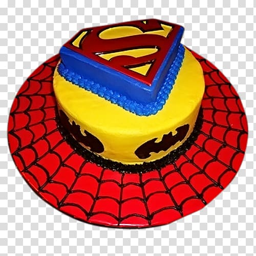 Birthday cake Superman Spider-Man Cake decorating, Spiderman cake transparent background PNG clipart