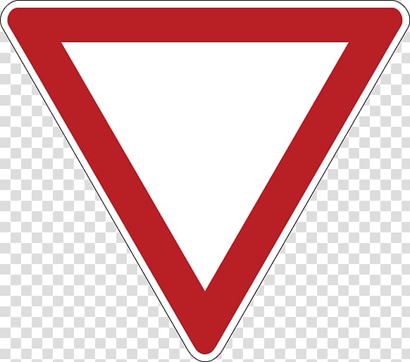 Priority signs Traffic sign Yield sign Priority to the right Hak utama pada persimpangan, Yield Sign transparent background PNG clipart