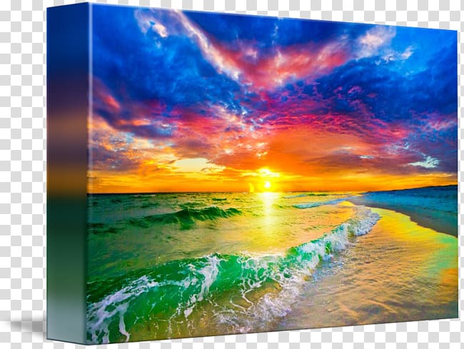 Painting Shore Sea Ocean Frames, Sea sunset transparent background PNG clipart