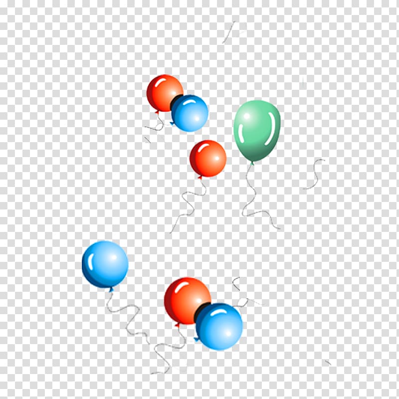 Balloon Typeface, Red, blue and green balloon transparent background PNG clipart