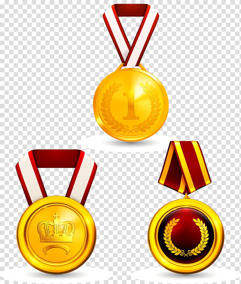 Gold medal Icon, gold medal transparent background PNG clipart