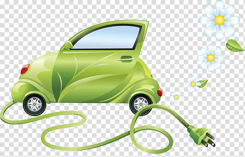 Electric vehicle Electric car Electricity Green vehicle, Green new energy vehicles transparent background PNG clipart