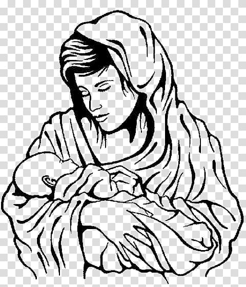 Child Jesus Drawing Coloring book Infant , Black And White Drawings Of Jesus transparent background PNG clipart