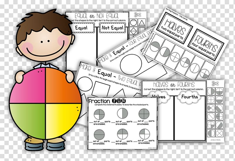 Fun with Fractions Mathematics Master Basic Fraction Skills Workbook Fraction fun, Mathematics transparent background PNG clipart