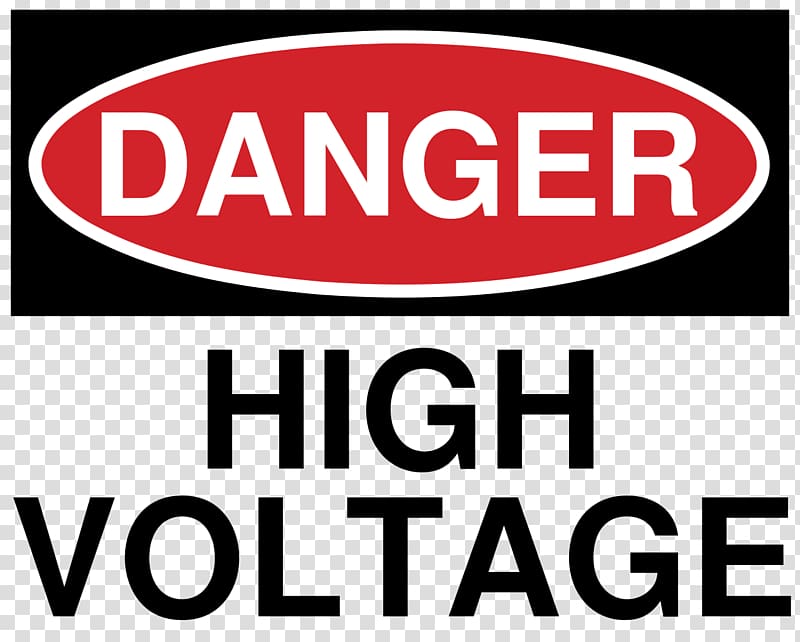 Danger! High Voltage Hazard, high voltage transparent background PNG clipart