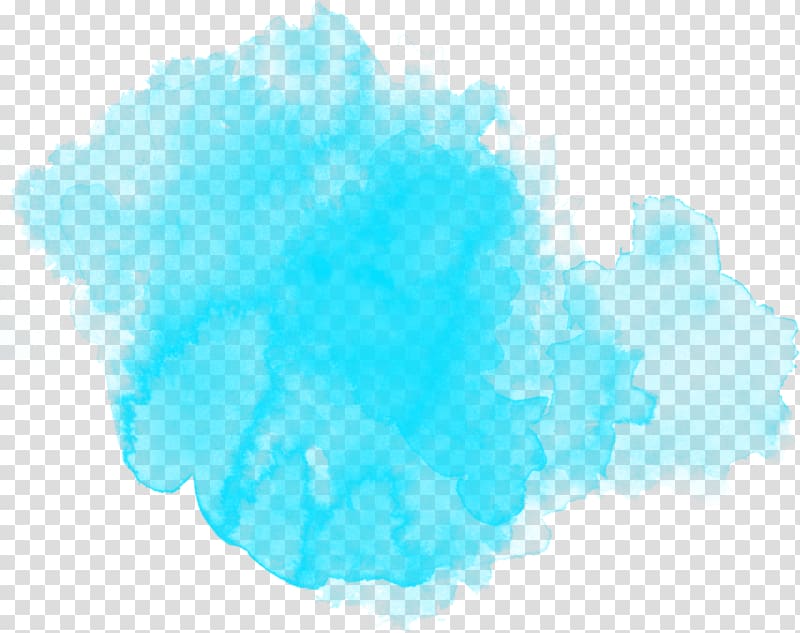 blue smoke illustration, Blue Watercolor painting Azure, watercolour transparent background PNG clipart