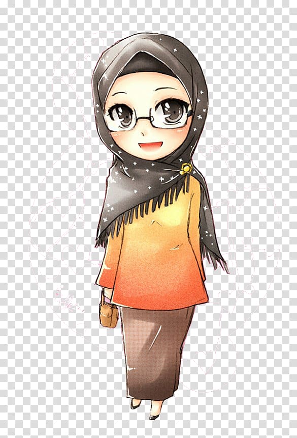 Cartoon hijab girl Anime muslim, Pretty anime girl, Girl glasses anime