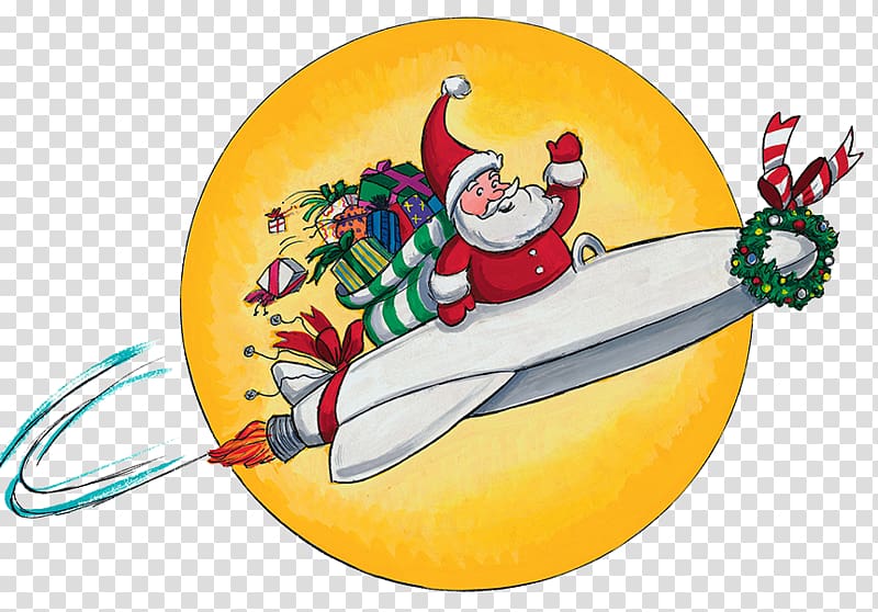 Ded Moroz Snegurochka Santa Claus Gift Illustration, Santa sends presents transparent background PNG clipart