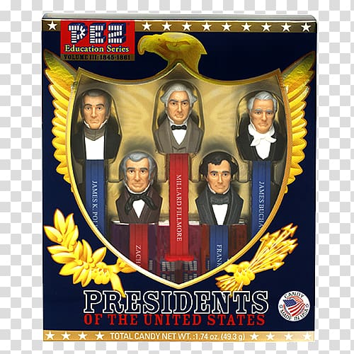 President of the United States Pez Candy Collecting, assorted flavors transparent background PNG clipart