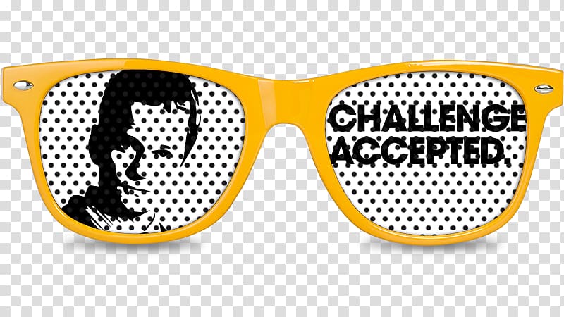 Goggles Sunglasses, Challenge Accepted transparent background PNG clipart
