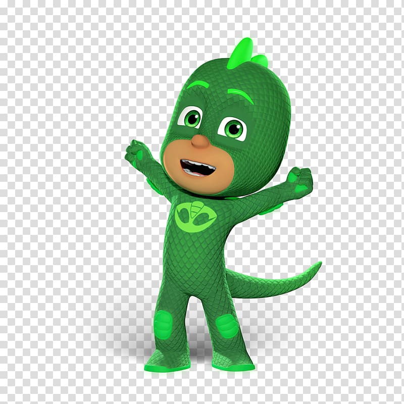 green PJ Mask character , Mask Make-up artist Toy LEGO, fully transparent background PNG clipart