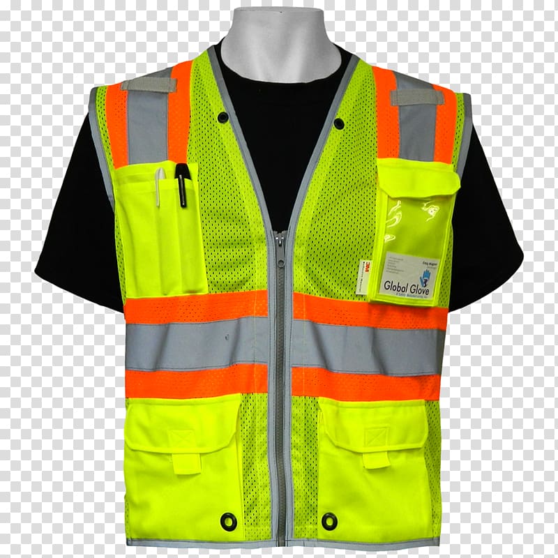 T-shirt Waistcoat High-visibility clothing Armilla reflectora, safety vest transparent background PNG clipart