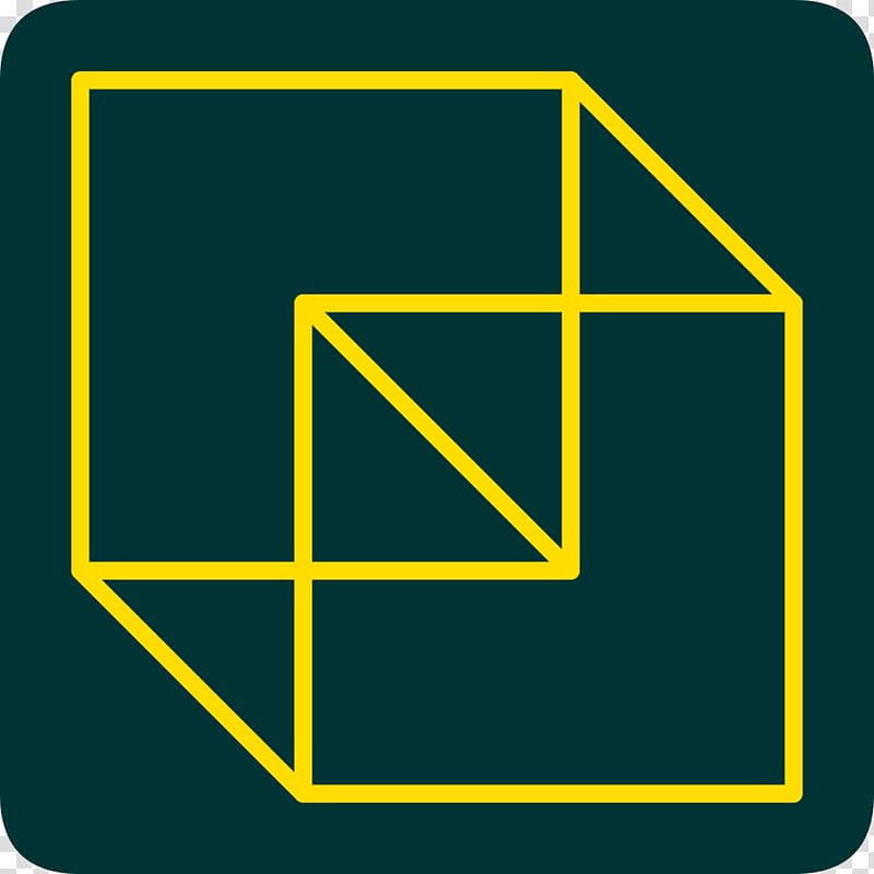 Necker cube Optical illusion graphics, yellow logo transparent background PNG clipart